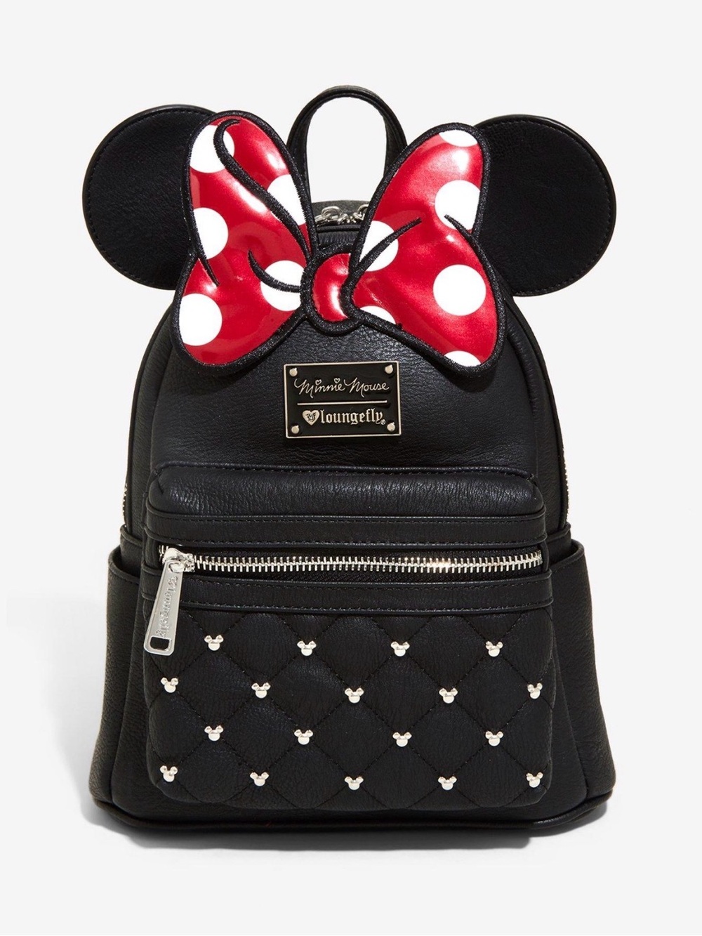 New Loungefly Disney Minnie Mouse Bow Ears Mini Backpack